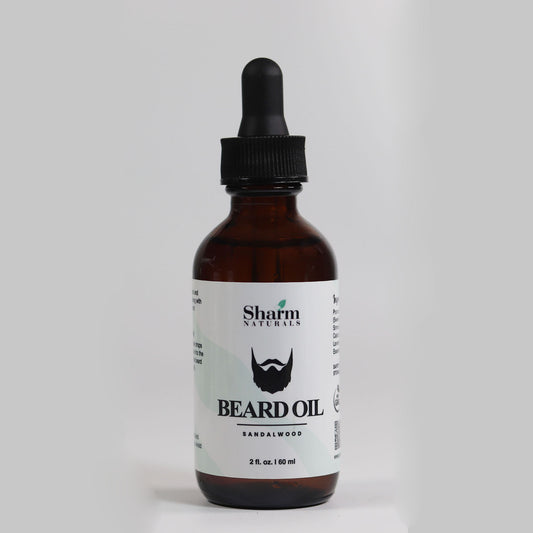 Beard grooming oil for Black men with sandalwood and lavender